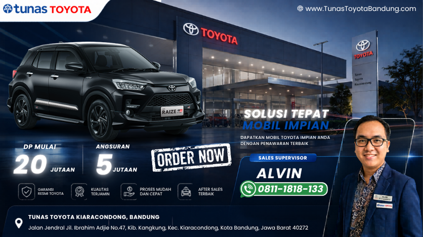 Promo Toyota Raize DP 20 Jutaan - Dealer Tunas Toyota Bandung Kiaracondong